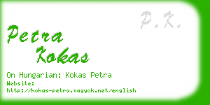 petra kokas business card